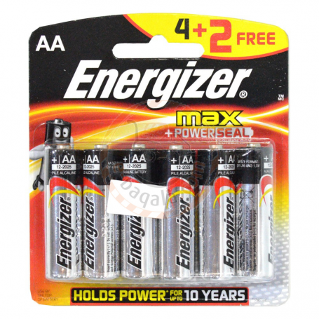 Energizer Lr6-Aa 1.5V Battery [4+2] 6Pcs